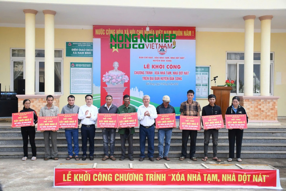 Đắk Nông: Huyện Đắk Song khởi công Chương trình xóa nhà tạm, nhà dột nát