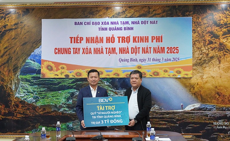 Ngân hàng BIDV, MSB ủng hộ tỉnh Quảng Bình 40 tỷ đồng xóa nhà tạm, nhà dột nát