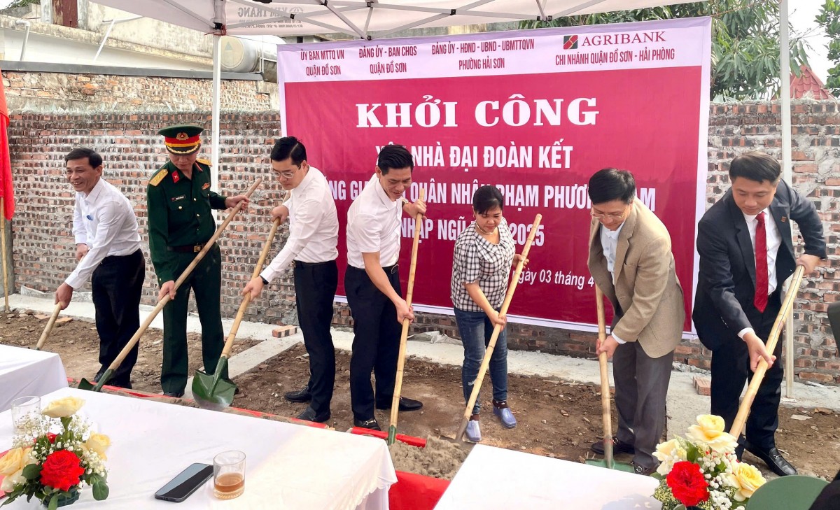 Hải Phòng: Khởi công xây dựng nhà đại đoàn kết tặng gia đình quân nhân nhập ngũ năm 2025