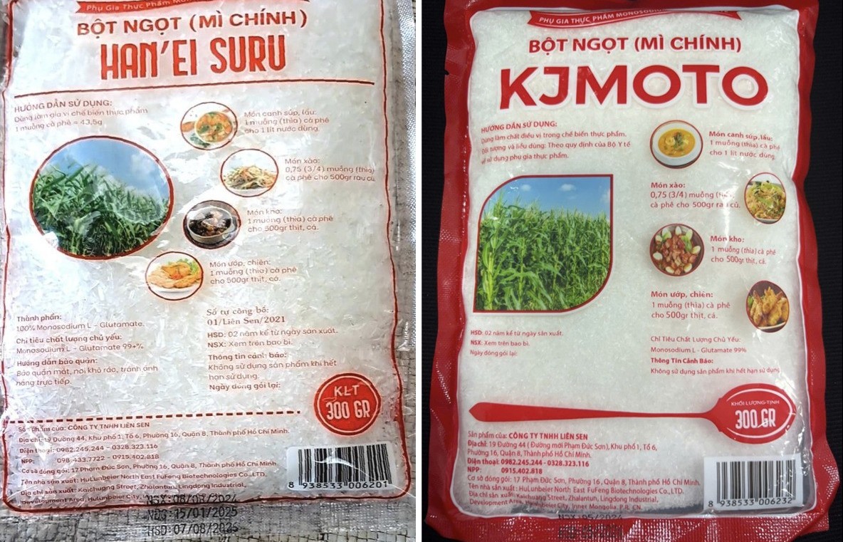 Tạm dừng lưu thông hàng hóa đối với bột ngọt KJMOTO và HAN