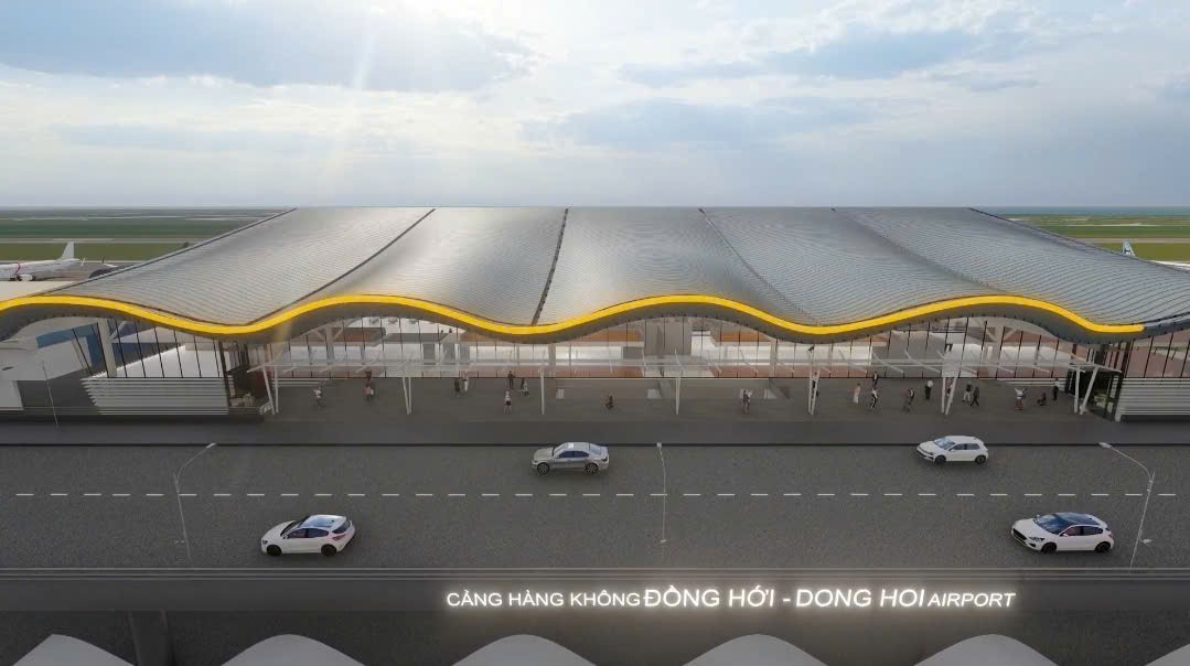 Khởi công trình xây dựng Nhà ga hành khách T2 - Cảng Hàng không Đồng Hới với tổng mức đầu tư 1.750 tỷ đồng.