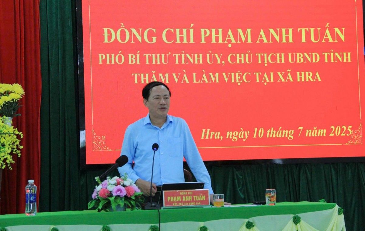 Gia Lai: Chủ tịch UBND tỉnh Phạm Anh Tuấn kiểm tra hoạt động sau sáp nhập tại xã Hra