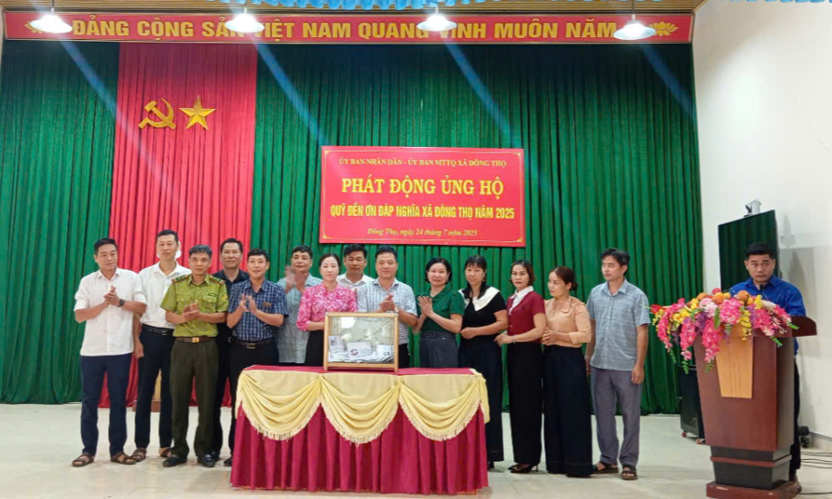 UBND – UBMTTQ Việt Nam xã Đông Thọ phát động ủng hộ quỹ đền ơn đáp nghĩa năm 2025