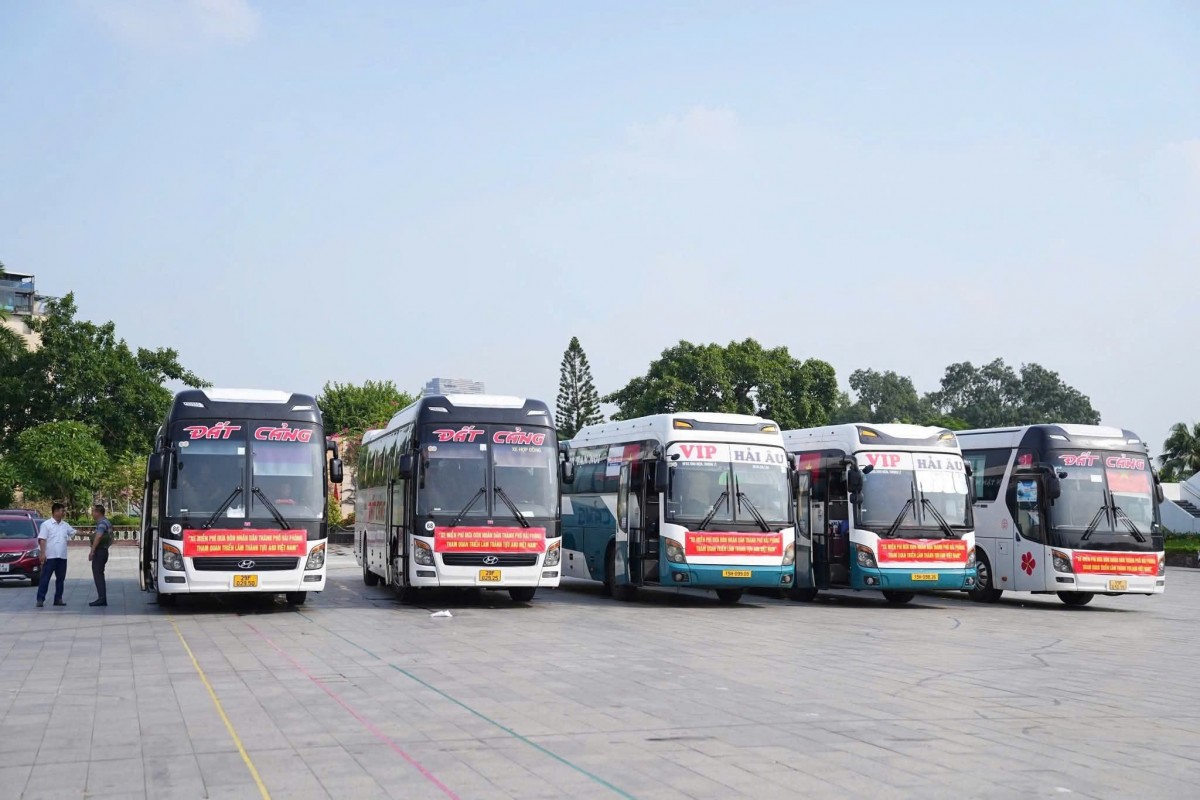 Hải Phòng tổ chức xe đưa đón miễn phí cho người dân đến với Triển lãm 80 năm thành tựu đất nước