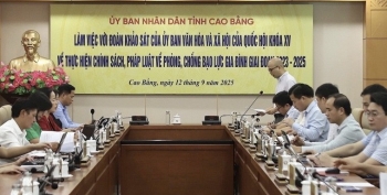 Ủy ban Văn hóa và Xã hội của Quốc hội làm việc với UBND tỉnh Cao Bằng