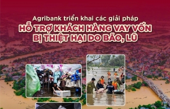 Agribank giảm tới 2%/năm lãi suất cho vay hỗ trợ khách hàng bị ảnh hưởng, thiệt hại do bão, lũ