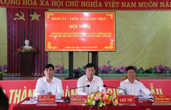 Lâm Đồng: Lãnh đạo xã Quảng Trực đối thoại với cán bộ, hội viên nông dân