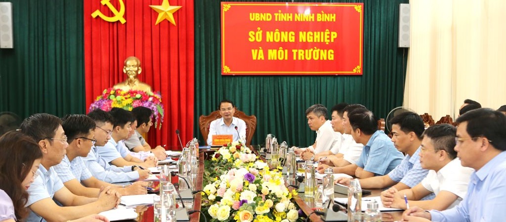 Ninh Bình: Bí thư Tỉnh ủy Đặng Xuân Phong làm việc với Sở Nông nghiệp và Môi trường