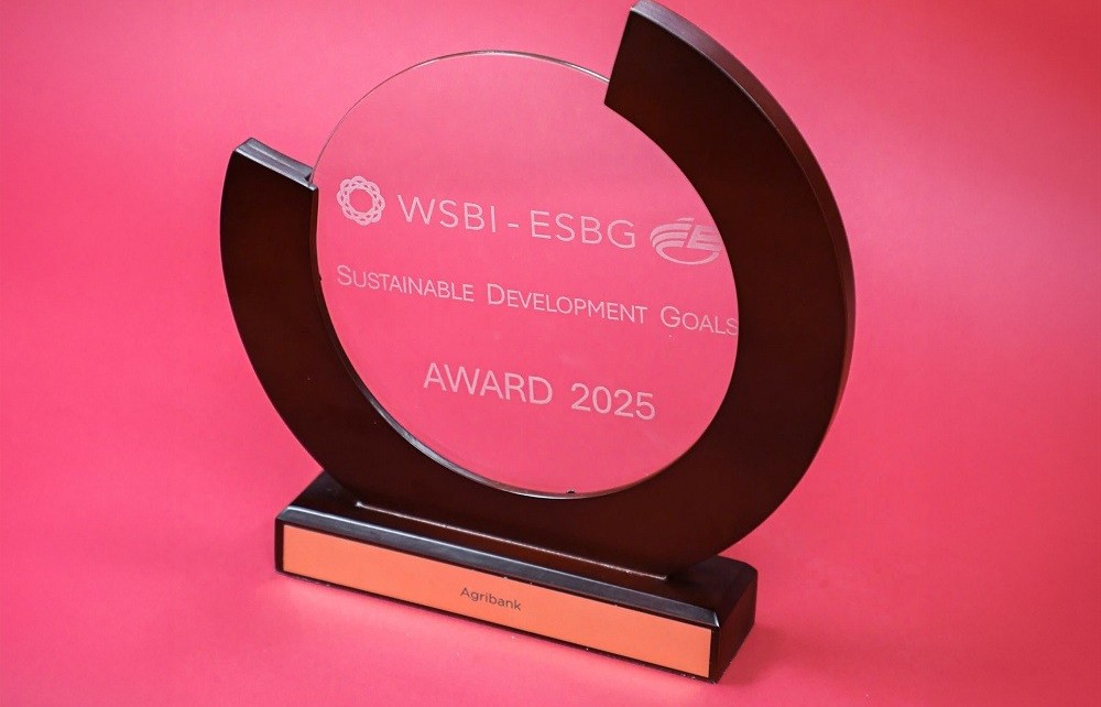 Agribank được WSBI-ESBG vinh danh Giải thưởng Phát triển bền vững 2025 Agribank được WSBI-ESBG vinh danh Giải thưởng Phát triển bền vững 2025