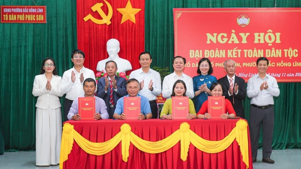 Sôi nổi Ngày hội Đại đoàn kết toàn dân tộc tại Hà Tĩnh