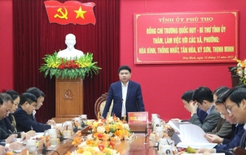 Bí thư Tỉnh ủy Phú Thọ làm việc với Đảng ủy các phường, xã về nhiệm vụ năm 2025–2026