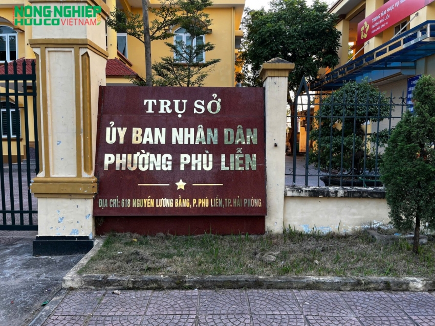 Trụ sở UBND Phường Phù Liễn tại 618 Nguyễn Lương Bằng, phường Phù Liễn, TP. Hải Phòng.