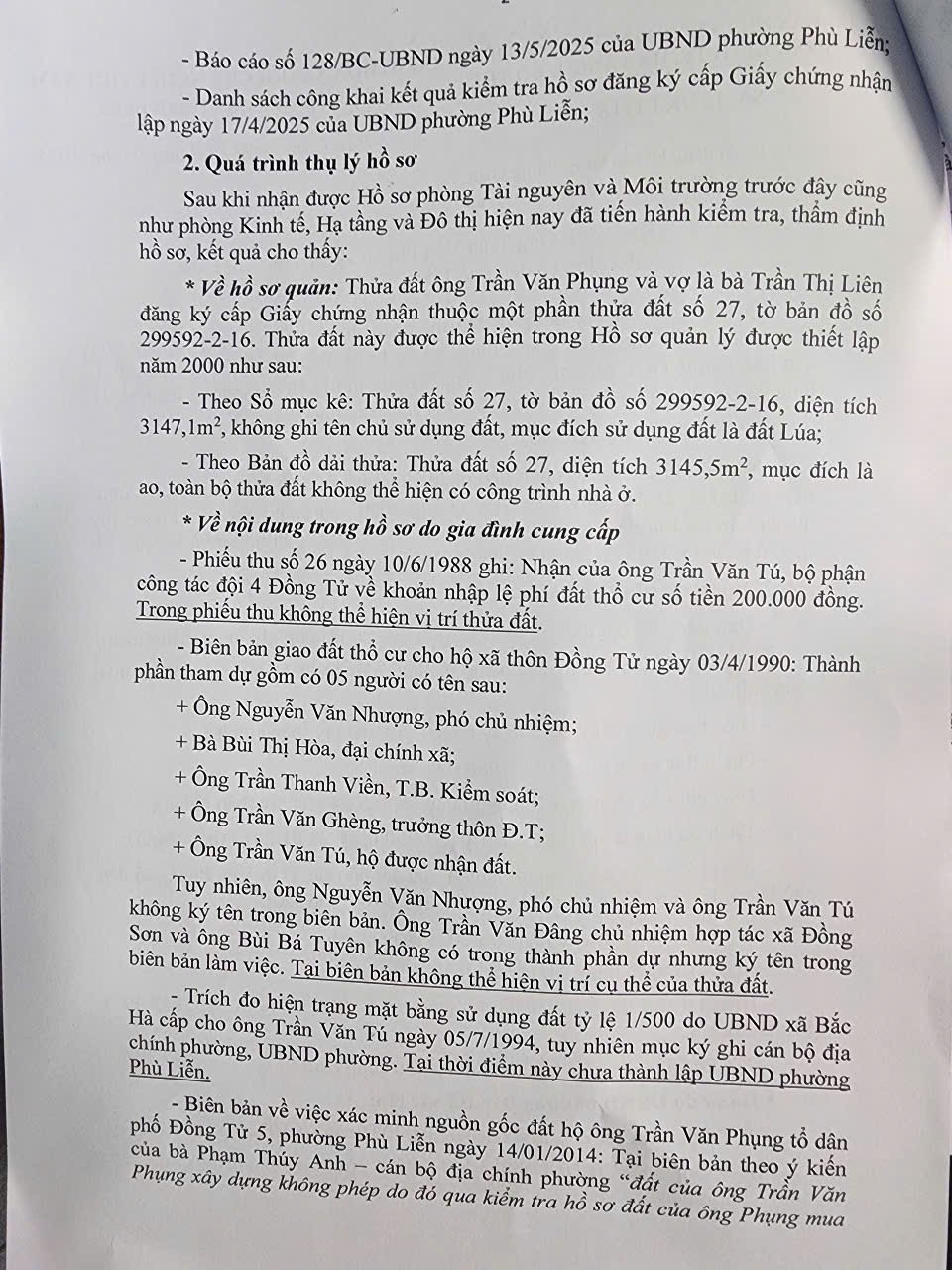 Gian nan hành trình xin cấp “sổ đỏ” trên địa bàn phường Phù Liễn (Hải Phòng)