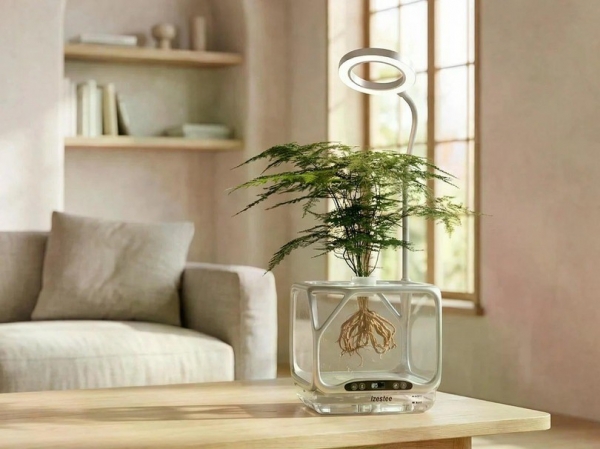 Chậu cây “tương lai” Izestee: Trồng cây không cần đất, rễ lơ lửng trong sương dinh dưỡng