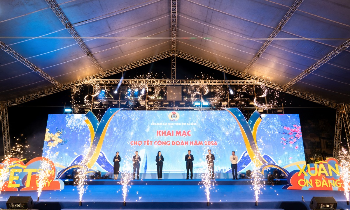 Đà Nẵng: Rộn ràng Chợ Tết Công đoàn 2026, ấm áp nghĩa tình công nhân