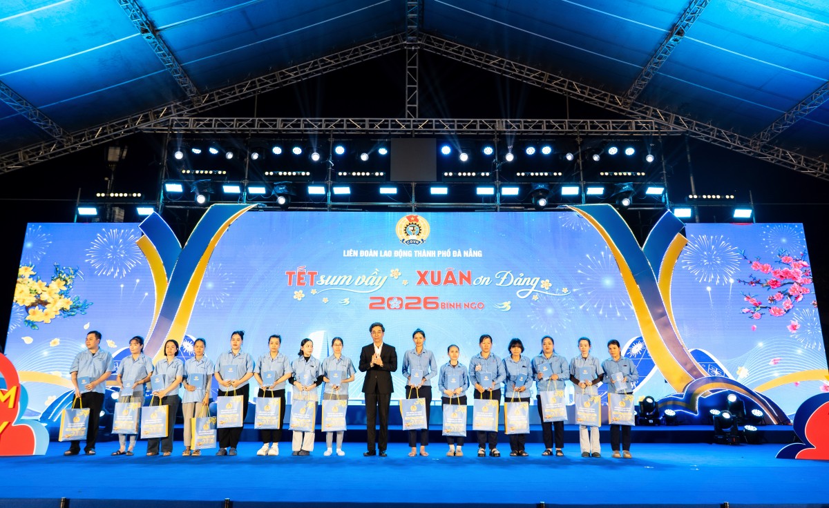 Đà Nẵng: Rộn ràng Chợ Tết Công đoàn 2026, ấm áp nghĩa tình công nhân