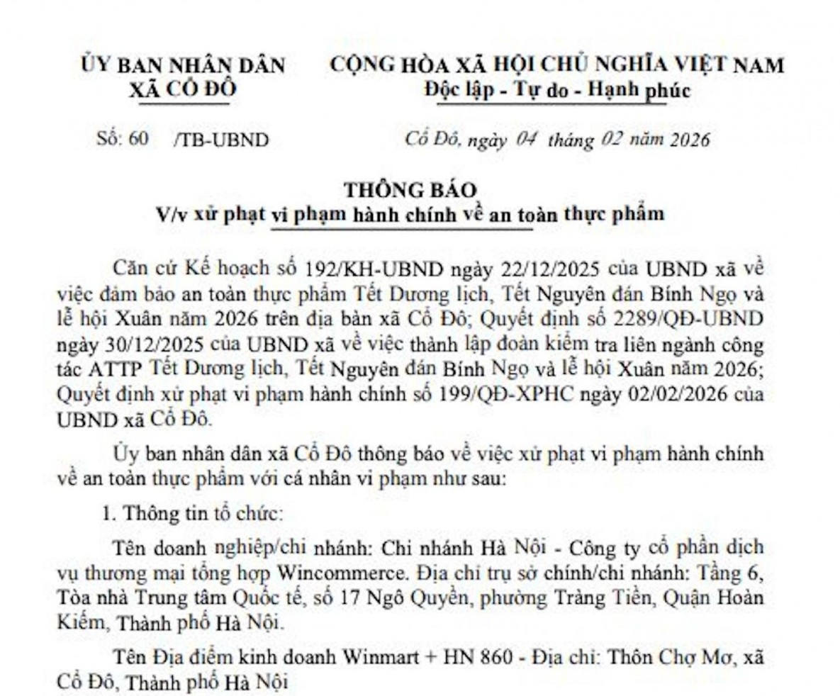 Hà Nội xử phạt một siêu thị 24 triệu đồng do vi phạm điều kiện an toàn thực phẩm