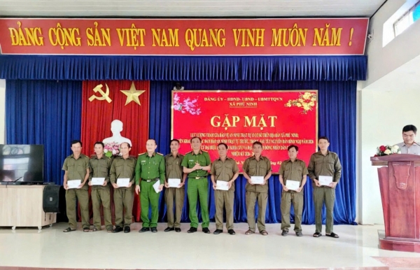 Xã Phú Ninh (TP Đà Nẵng) động viên lực lượng giữ gìn an ninh cơ sở dịp Tết