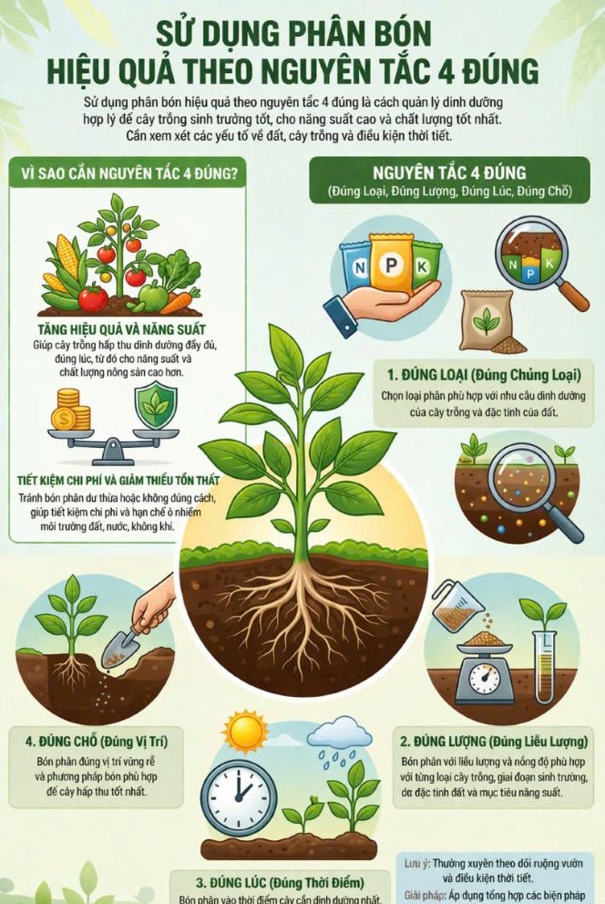 Giá phân bón ở mức cao, chuyên gia đưa ra giải pháp “4 đúng”