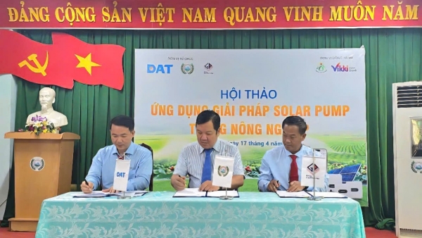 Ký kết hợp tác thúc đẩy ứng dụng giải pháp bơm năng lượng mặt trời trong nông nghiệp