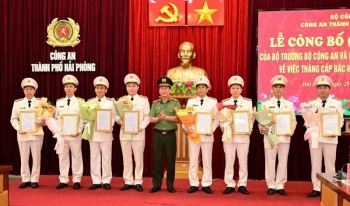 Hải Phòng: 55 cán bộ Công an tiêu biểu được thăng cấp bậc hàm Đại tá, Thượng tá