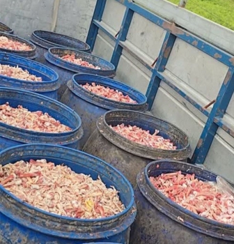 Hưng Yên: Phát hiện và thu giữ hơn 1,6 tấn xương chân gà bốc mùi hôi thối