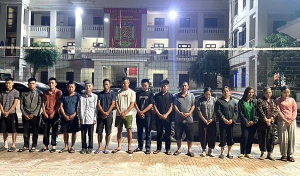 Nghệ An: Triệt phá “xới bạc” trong rừng, bắt giữ 16 đối tượng