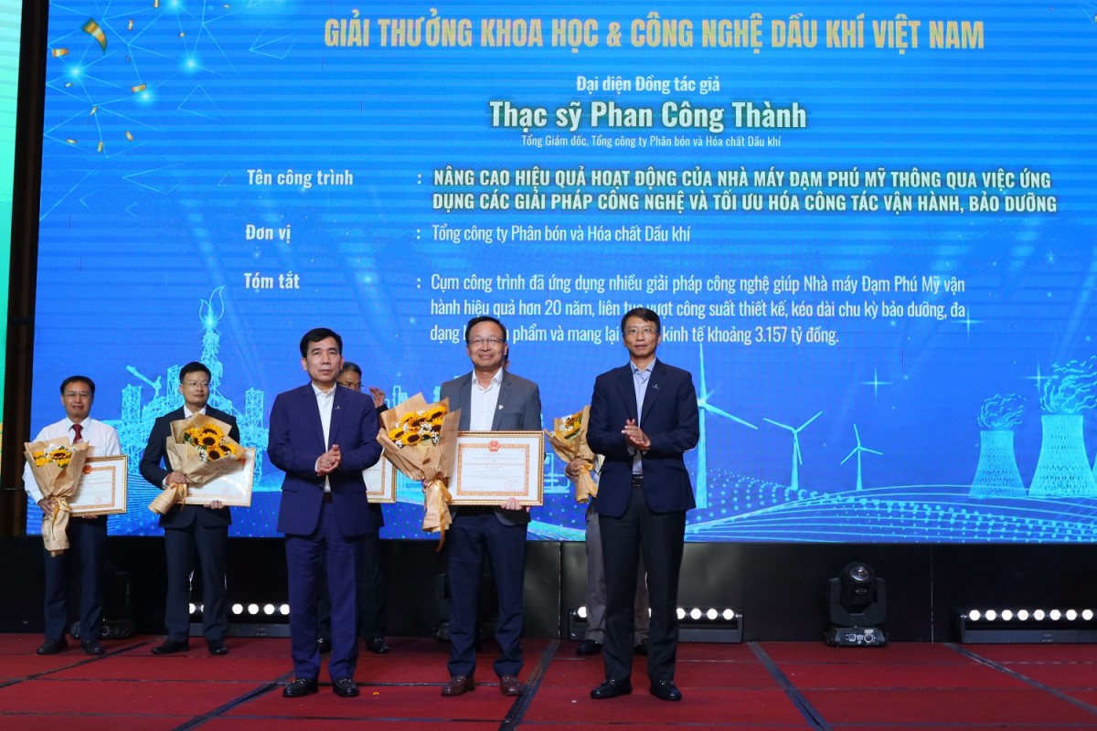 PVFCCo - Phú Mỹ “thắng giải” Khoa học và Công nghệ Dầu khí Việt Nam với giá trị làm lợi 3.157 tỷ đồng