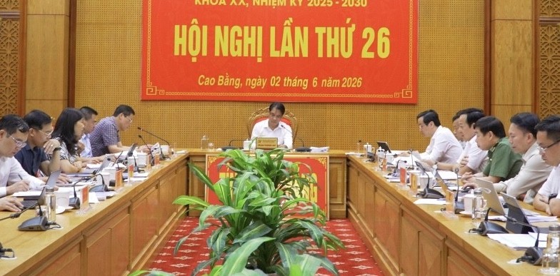 Ban Thường vụ Tỉnh ủy Cao Bằng khóa XX tổ chức Hội nghị lần thứ 26
