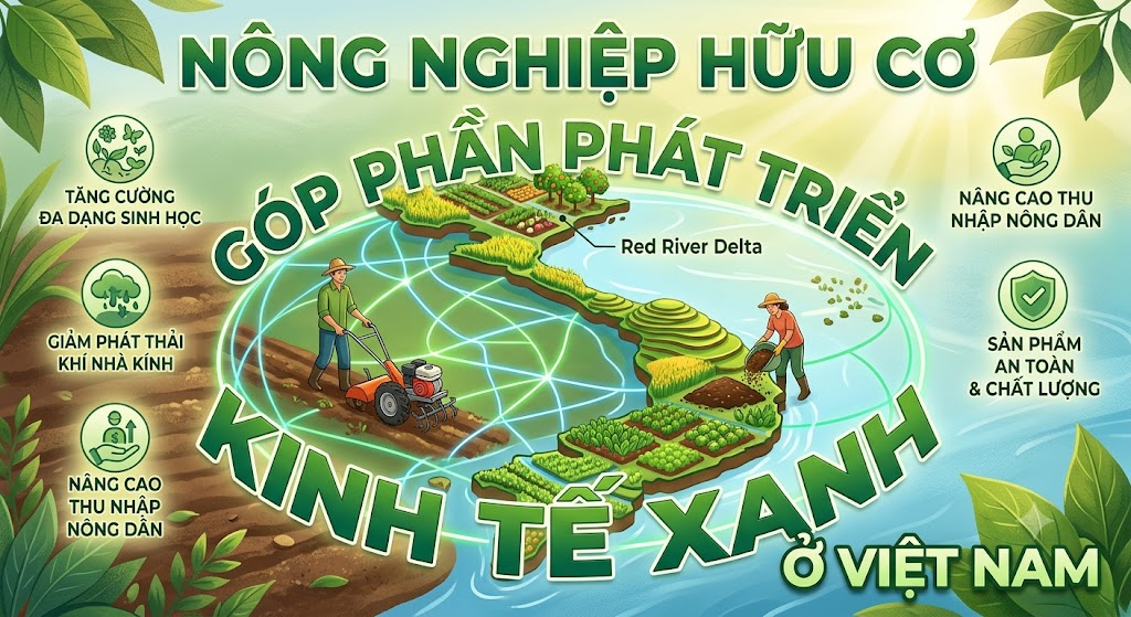 Nông nghiệp hữu cơ góp phần phát triển kinh tế xanh ở Việt Nam