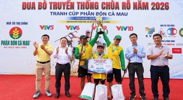 Phân Bón Cà Mau đồng hành lan tỏa bản sắc Hội đua bò Chùa Rô 2026