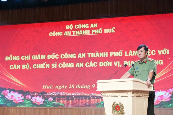 Công an thành phố Huế nâng cao kỷ cương, trách nhiệm vì Nhân dân phục vụ