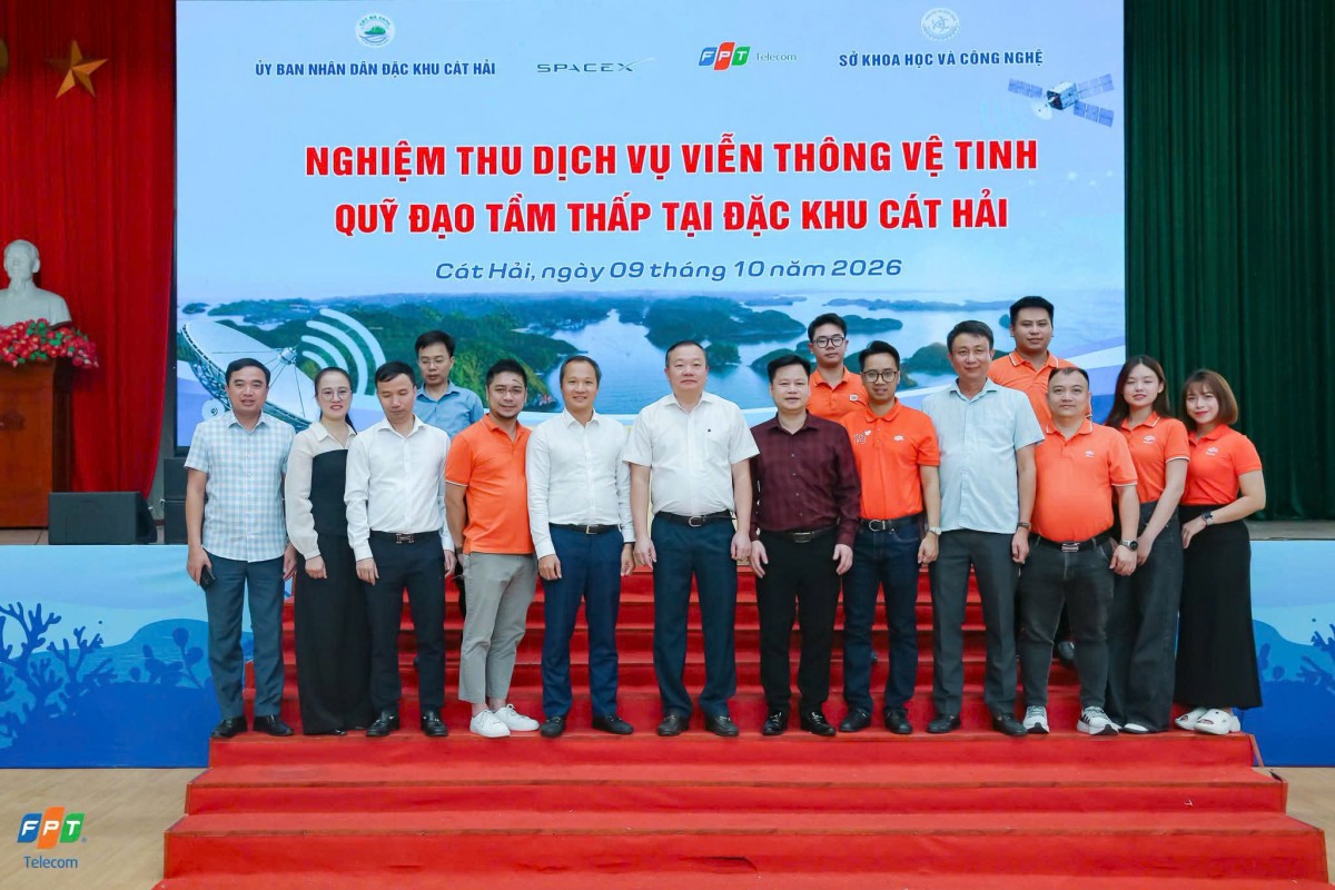 Nghiệm thu dịch vụ viễn thông vệ tinh quỹ đạo thầm thấp. Nguồn FPT