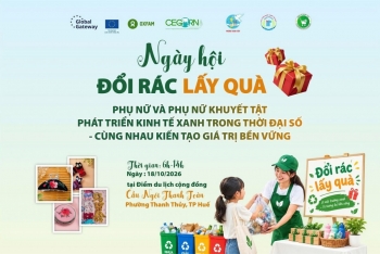 Phiên chợ xanh tại Huế - Đổi rác lấy quà xanh, thúc đẩy sinh kế xanh cho phụ nữ