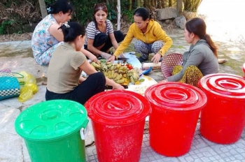 Phụ nữ xã Vinh Lộc ủ phân hữu cơ IMO, sẵn sàng cho vụ rau mới