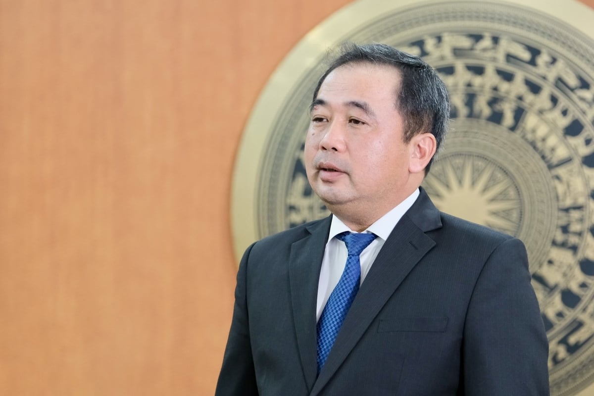 Bộ trưởng Trần Đức Thắng gửi thông điệp đến các đoàn viên, thanh niên Bộ Nông nghiệp và Môi trường. Ảnh: Quỳnh Chi.